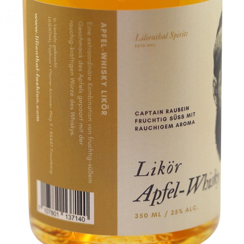 Fruchtig-süßer Apfel-Whisky Likör - LILIENTHAL Spirits für Gentleman