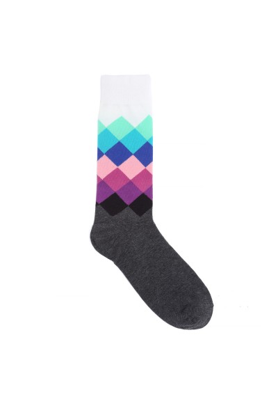 Dressed Socken (39-46) Grau-Violett-Blau