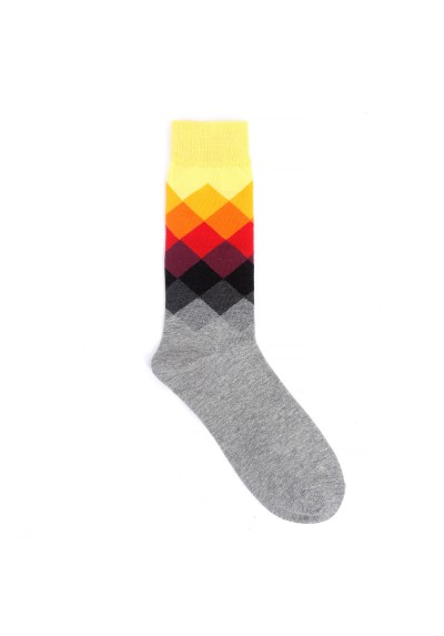 Dressed Socken (39-46) Grau-Schwarz-Rot