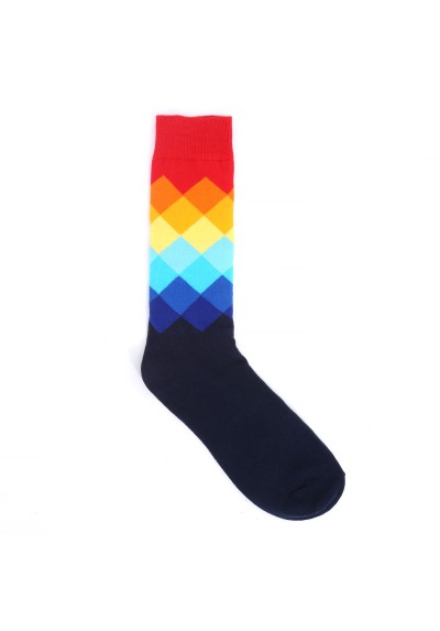 Dressed Socken (39-46) Schwarz-Blau-Gelb-Rot